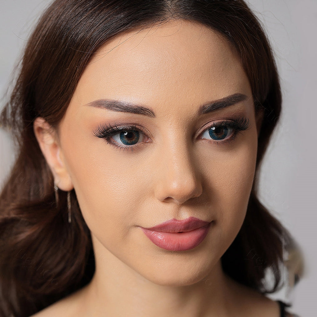 3 Tone Turquoise Colored Contacts