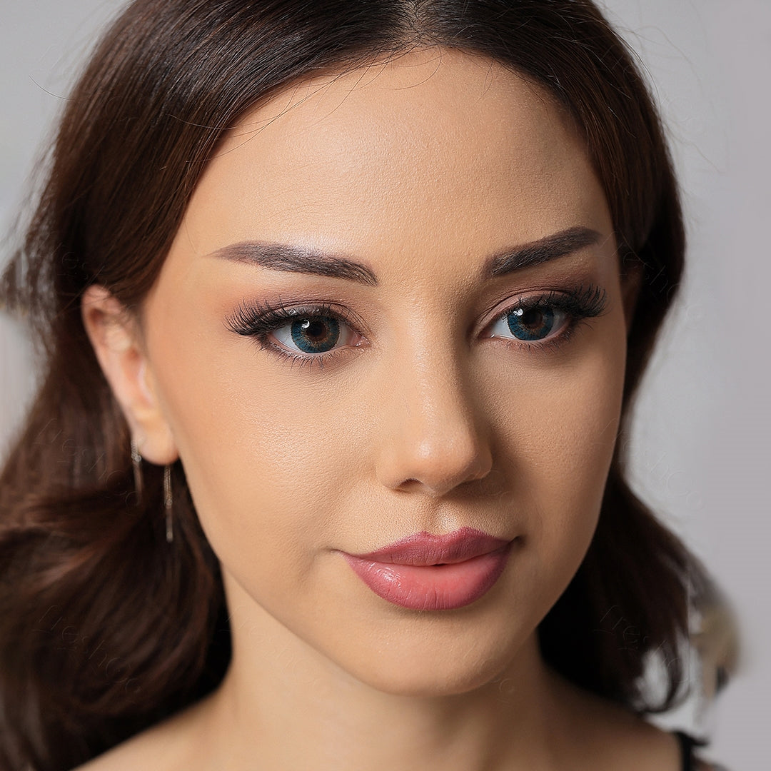 3 Tone Turquoise Colored Contacts