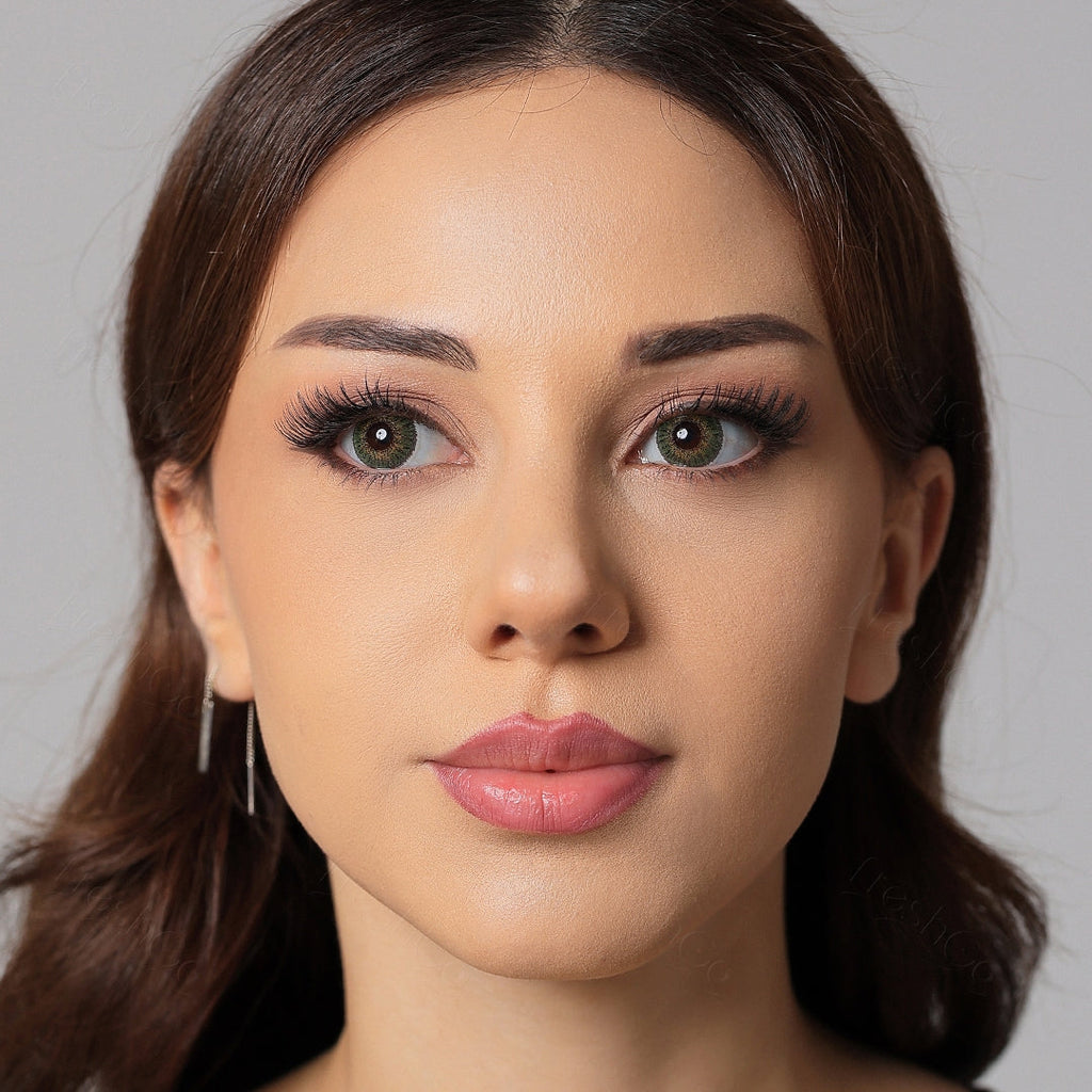 3 Tone Green Colored Contacts