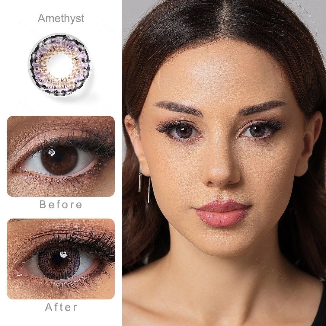 3 Tone Amethyst Colored Contacts Secondary image