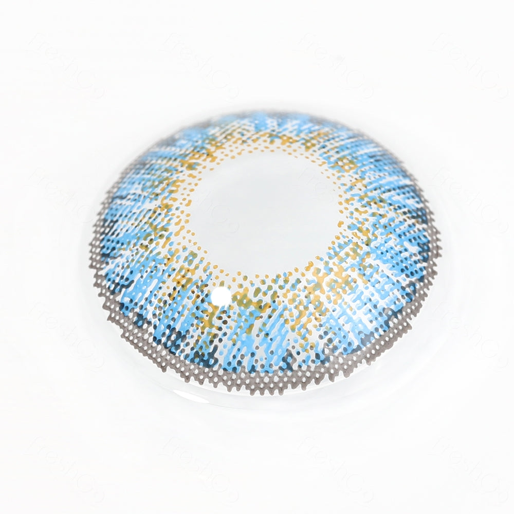 3 Tone Blue Colored Contacts
