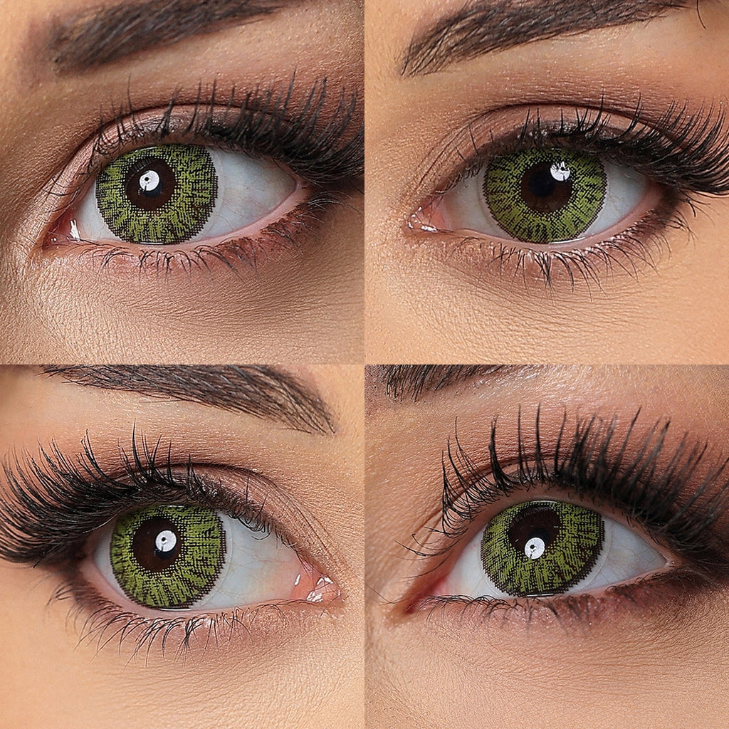 3 Tone Gemstone Green Colored Contacts