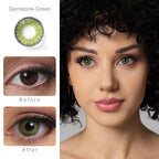 3 Tone Gemstone Green Colored Contacts