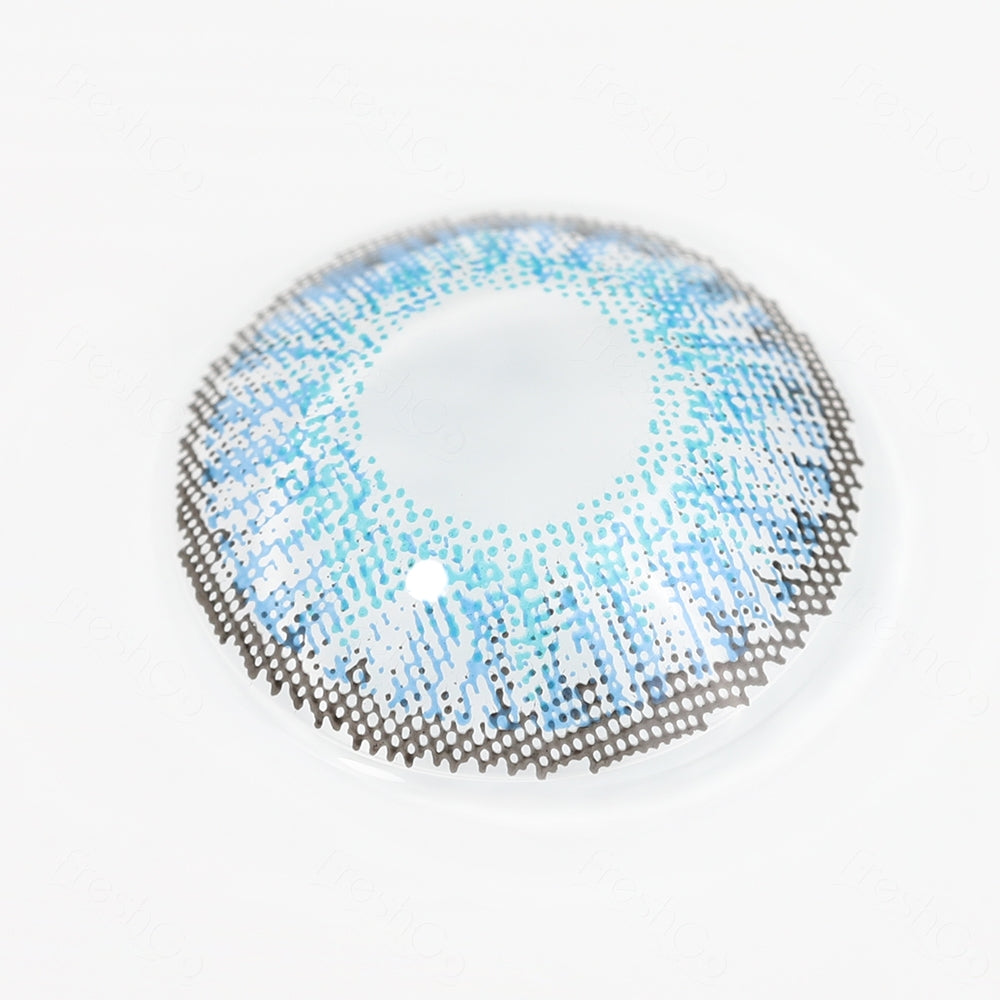 3 Tone Brilliant Blue Colored Contacts
