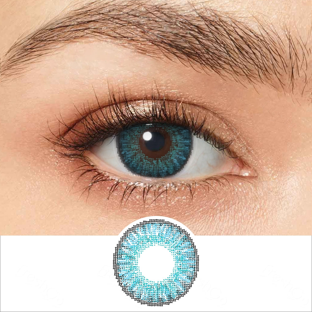 3 Tone Brilliant Blue Colored Contacts Main image