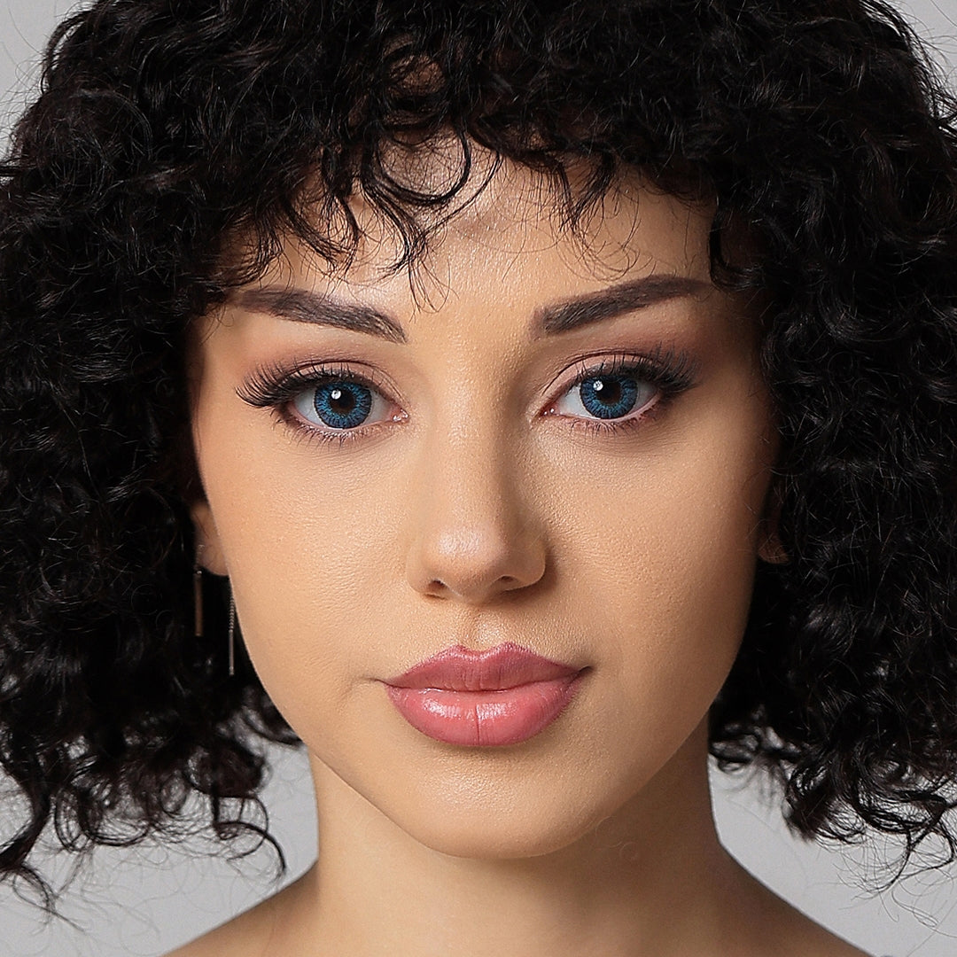 3 Tone Brilliant Blue Colored Contacts