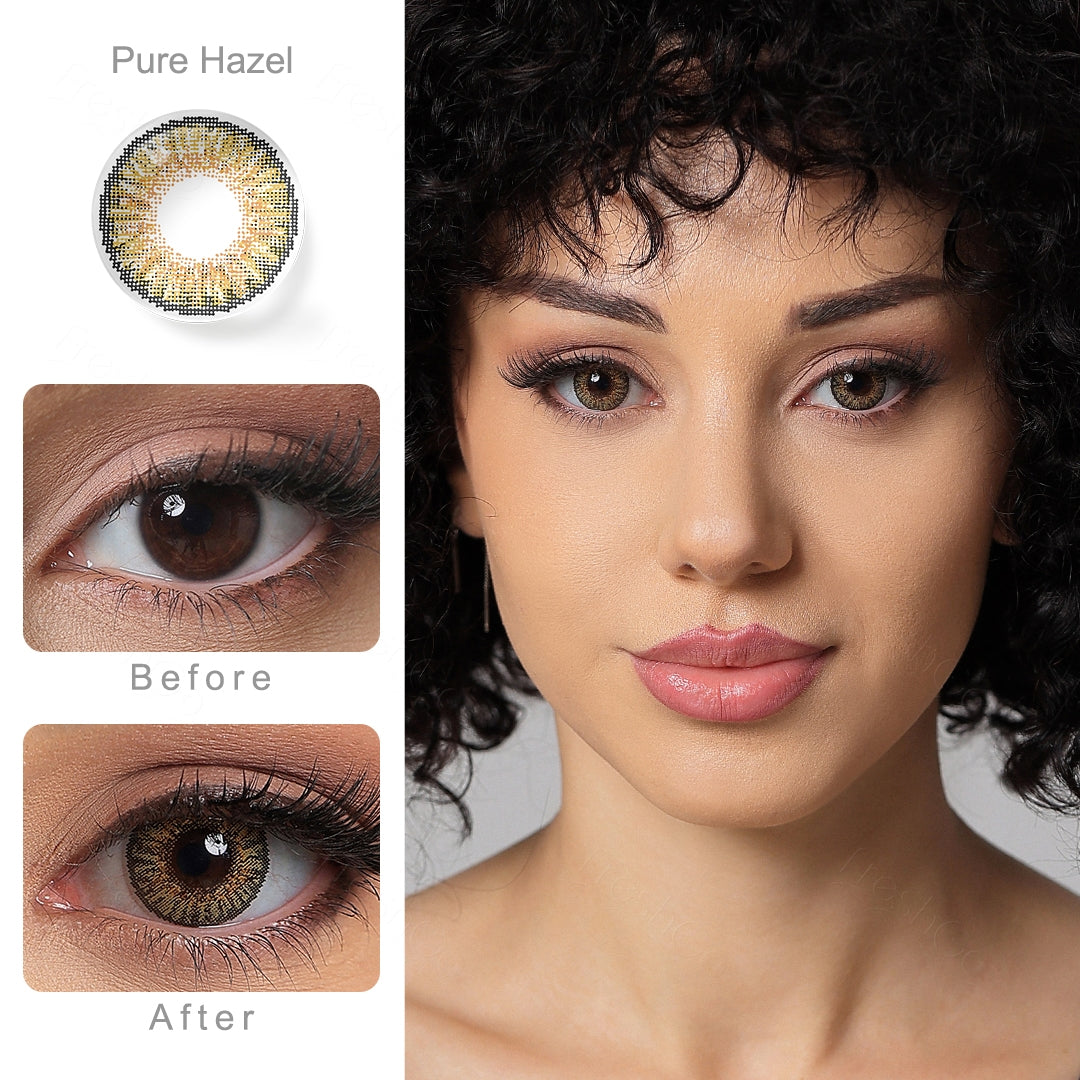 3 Tone Pure Hazel Colored Contacts Secondary image