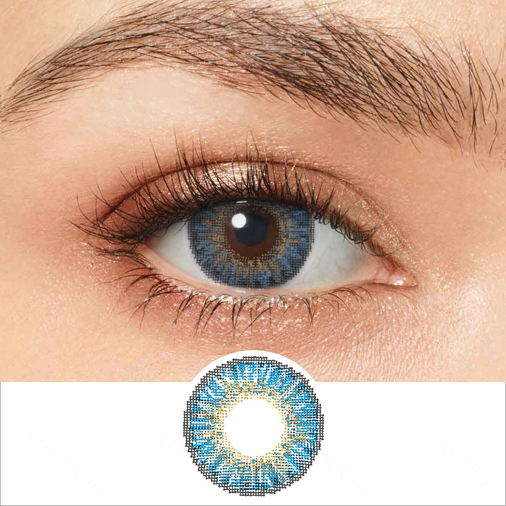 3 Tone True Sapphire Colored Contacts Main image