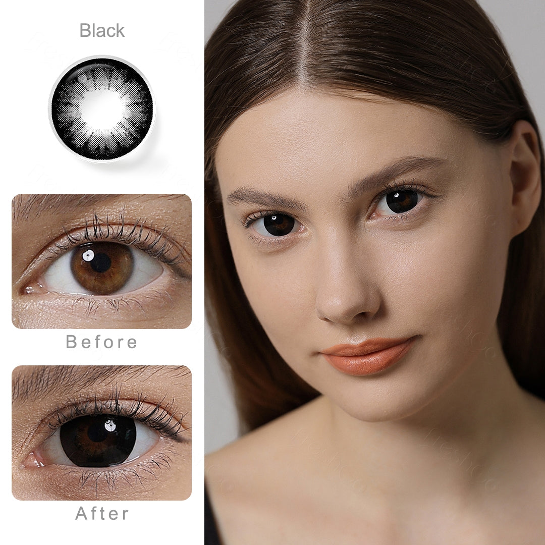 Deep Ball Black Colored Contacts Secondary image