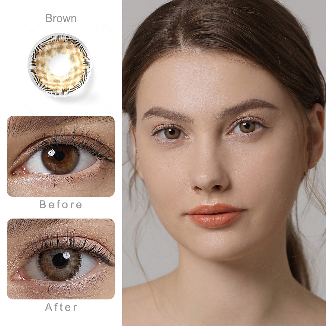 Premium Caramel Brown Colored Contacts Secondary image