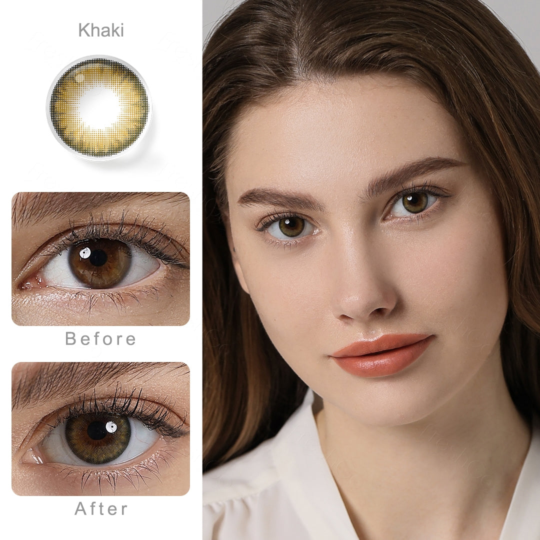 Pro Khaki Brown Colored Contacts Secondary image
