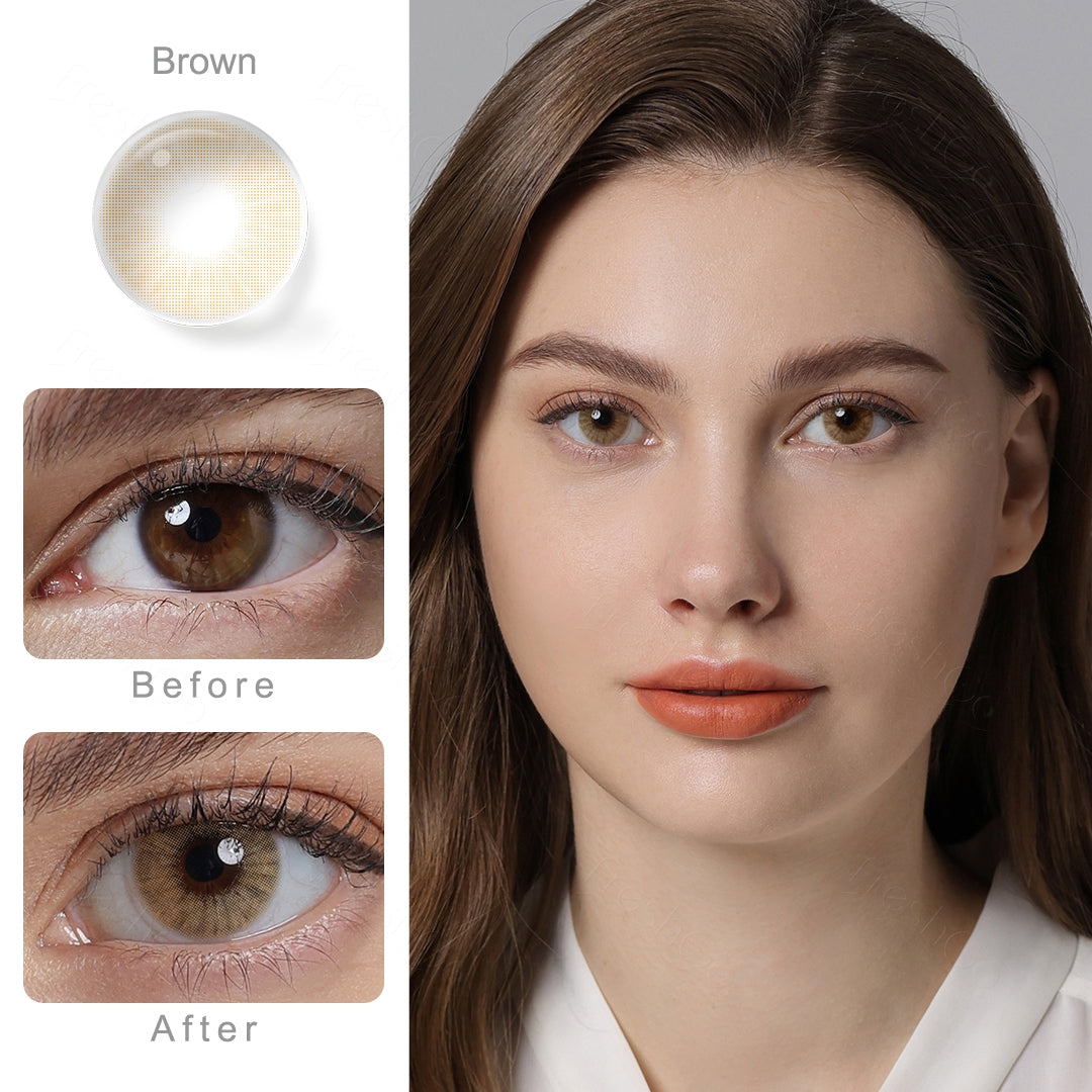 Hidrocor II Honey Brown Colored Contacts Secondary image