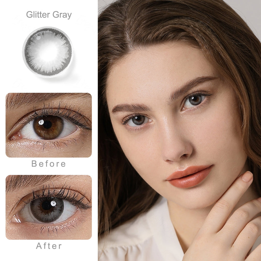 Diamond Glitter Gray Colored Contacts