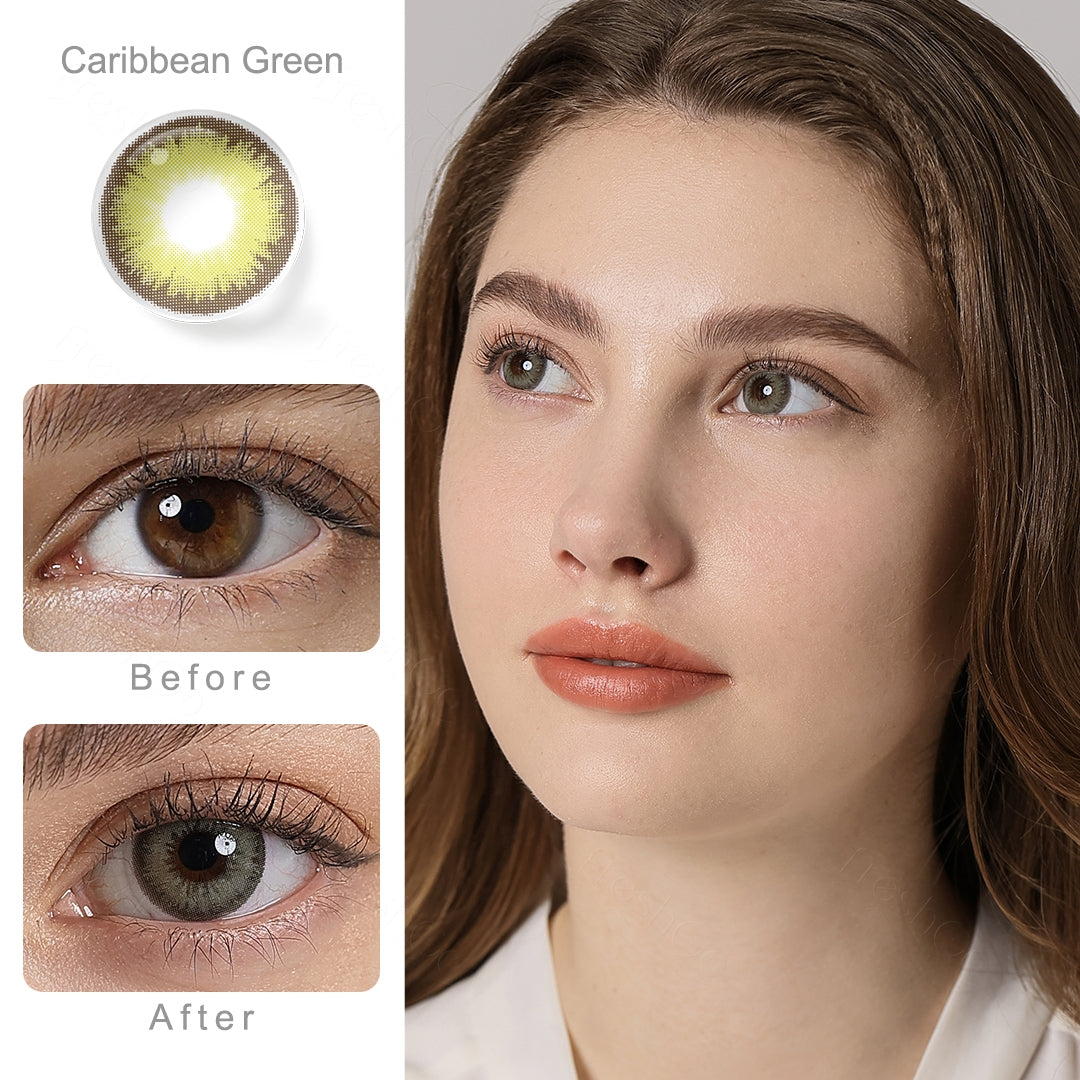 Diamond Caribbean Green Colored Contacts Secondary image