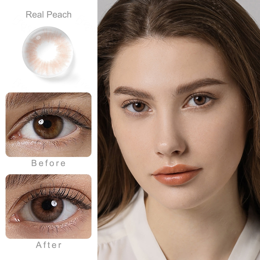 Spanish Real Peach Colored Contacts Secondary image