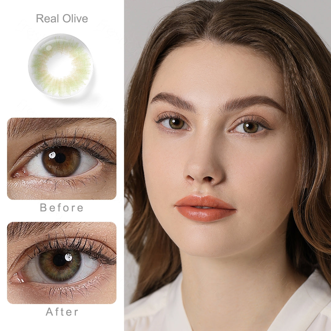 Spanish Real Olive Colored Contacts Secondary image