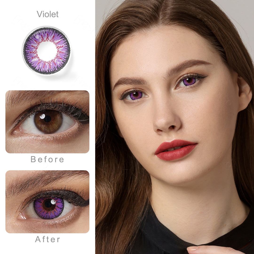 Nonno Violet Purple Colored Contacts Secondary image