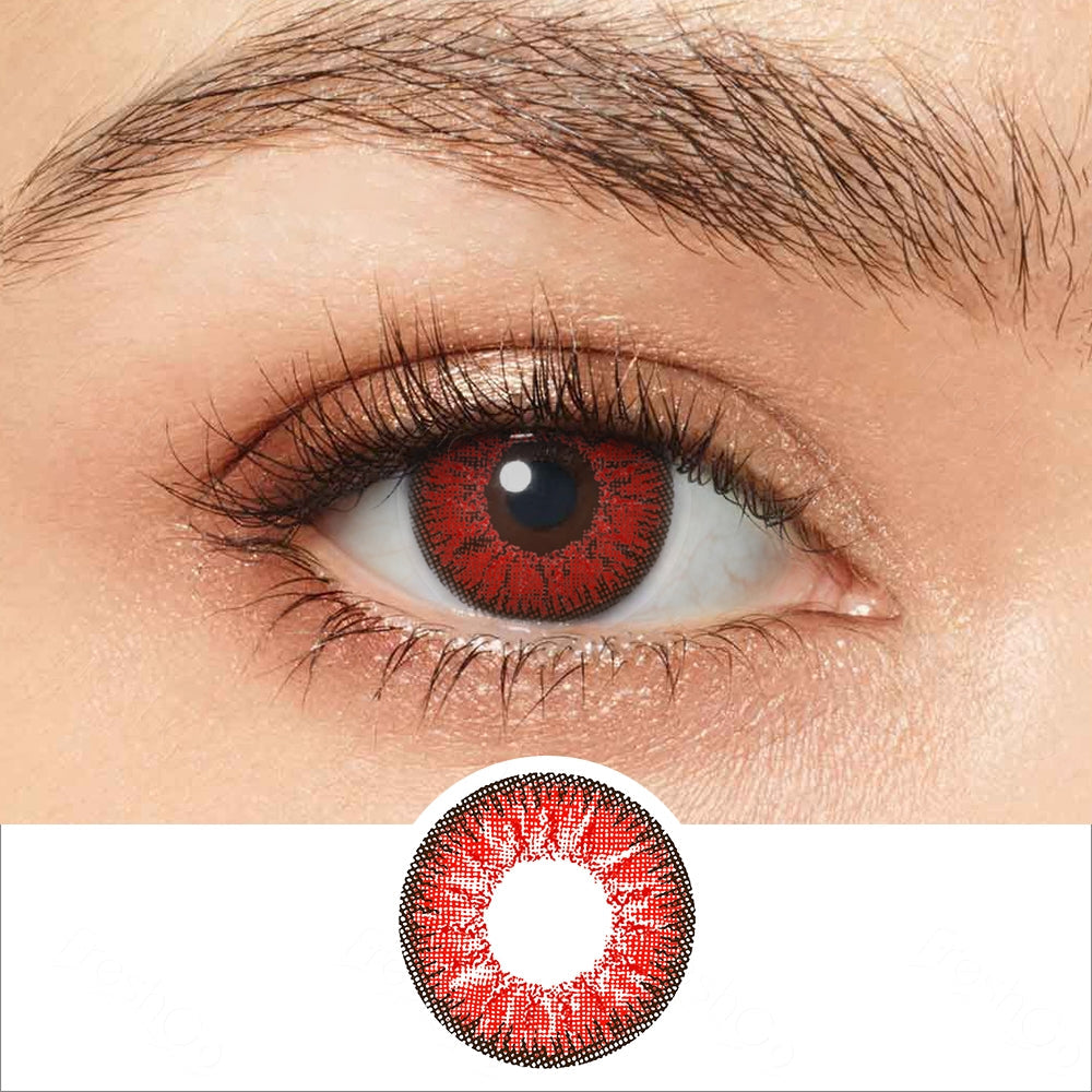 Nonno Deep Red Colored Contacts Main image