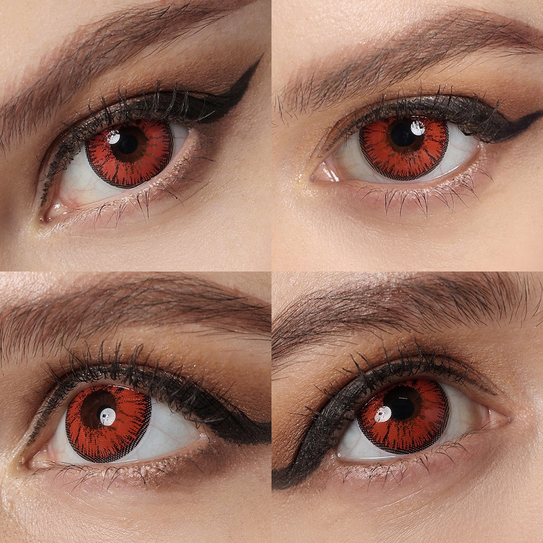 Nonno Deep Red Colored Contacts