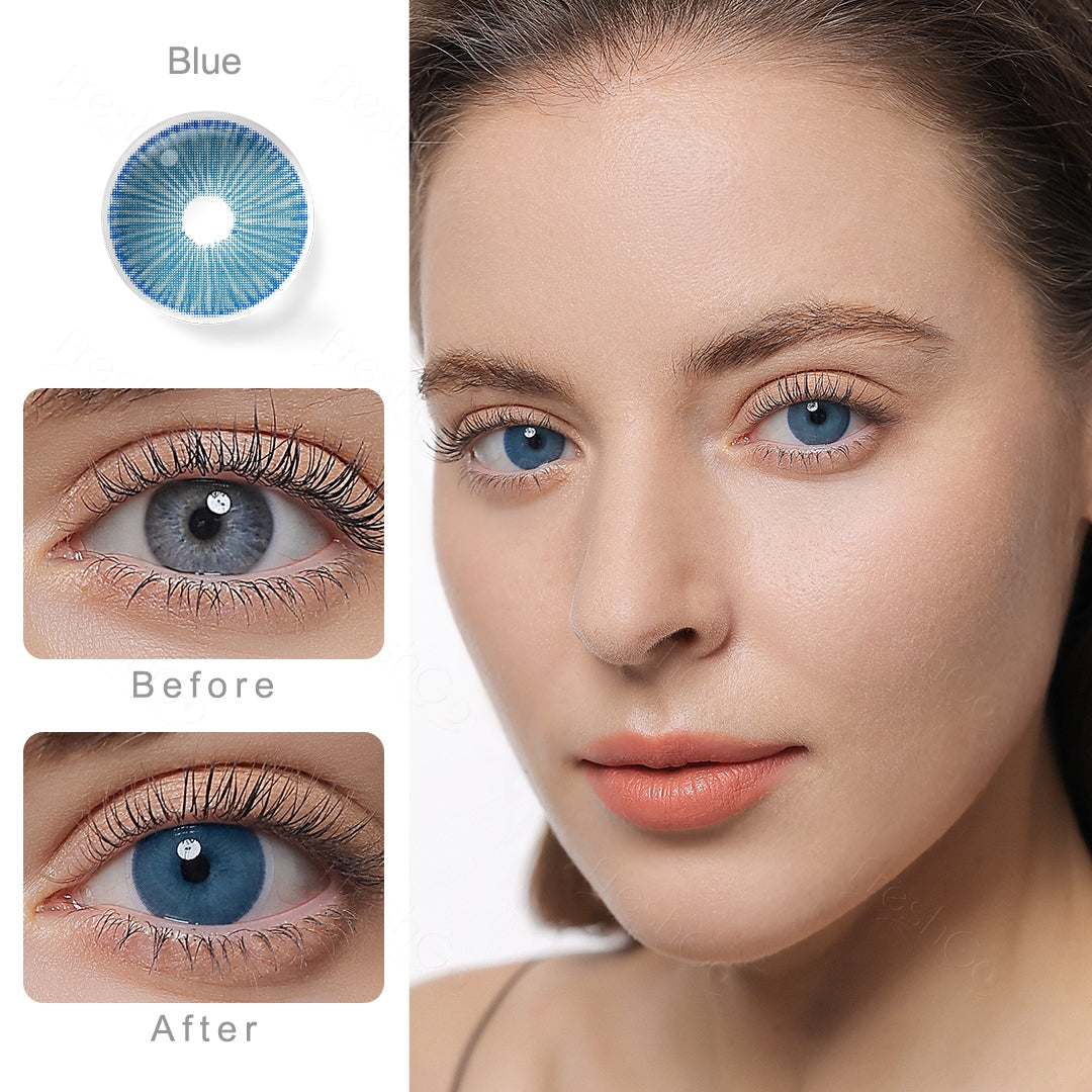 Fiesta Blue Colored Contacts Secondary image