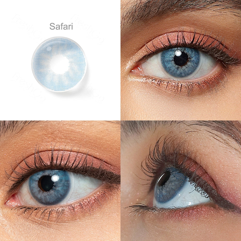 Safari Blue Colored Contacts
