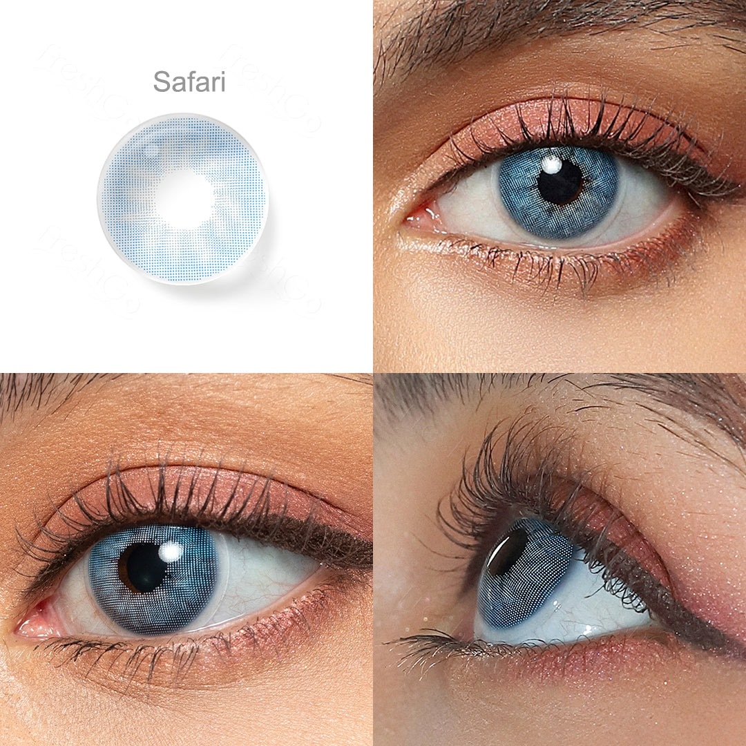 Safari Blue Colored Contacts