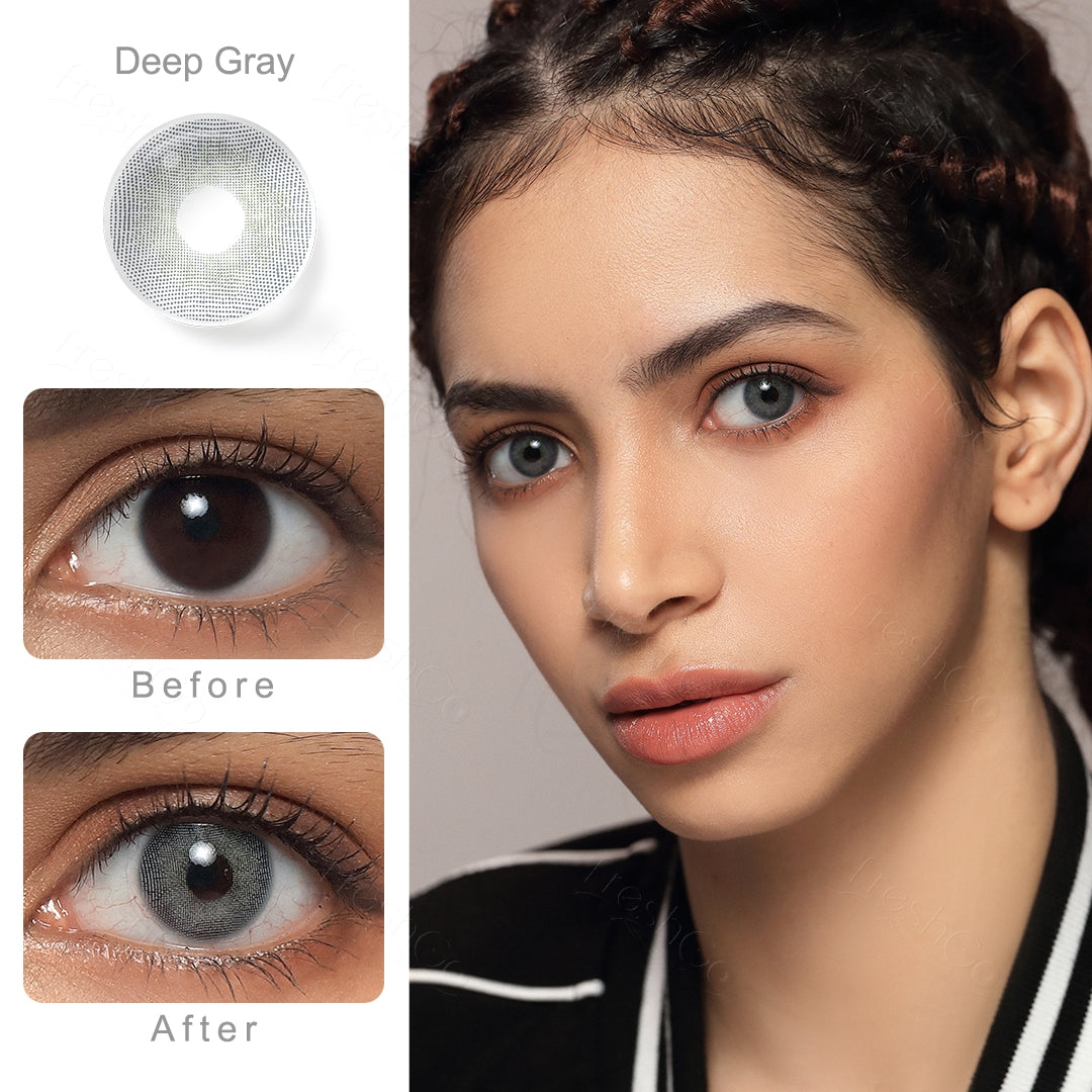 Cloud Deep Gray Colored Contacts Secondary image