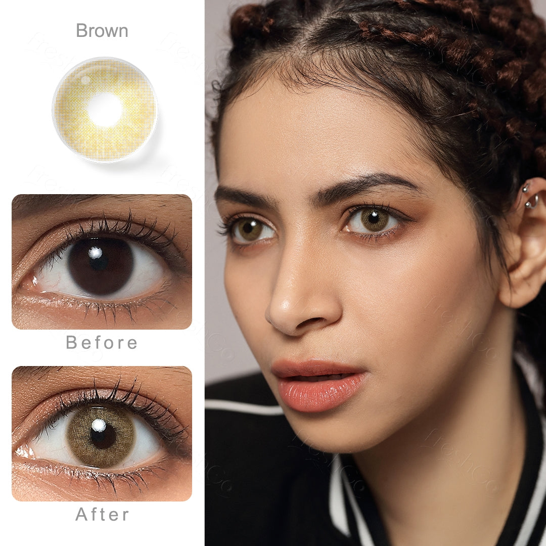 Cloud Brown Colored Contacts Secondary image