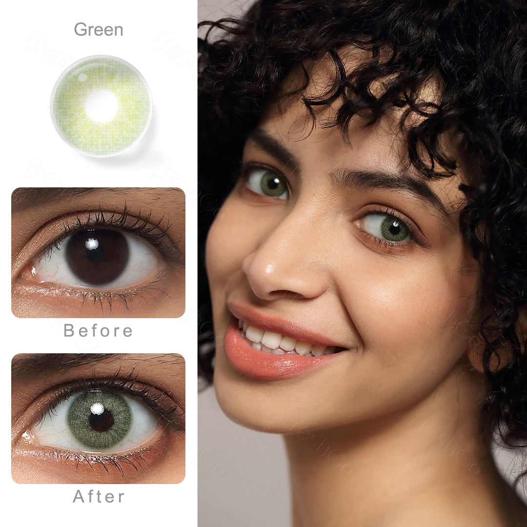 Cloud Green Colored Contacts Secondary image