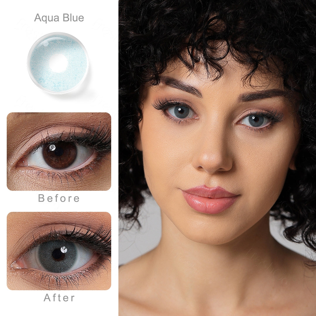 Aqua Blue Colored Contacts