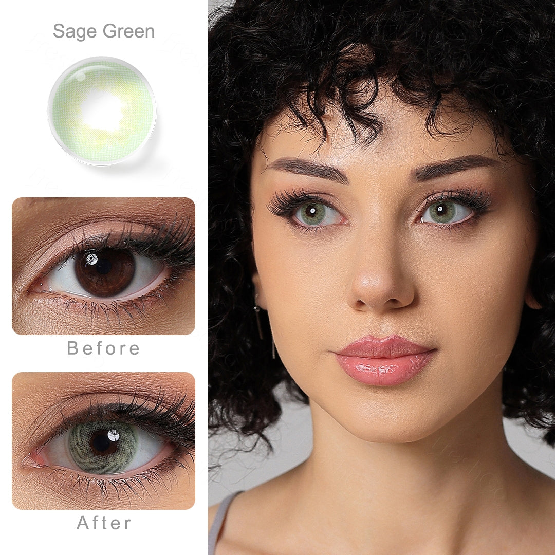 Mori Sage Green Colored Contacts Secondary image