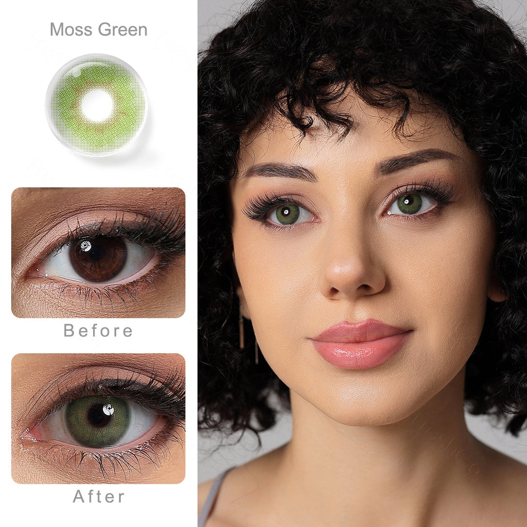 Mori Moss Green Colored Contacts