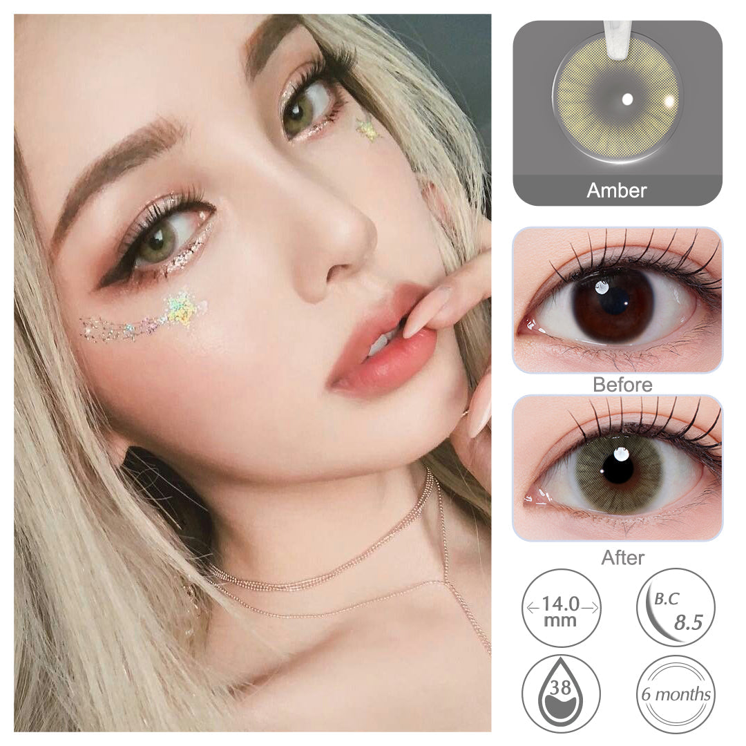 Queen Amber Colored Contacts Secondary image