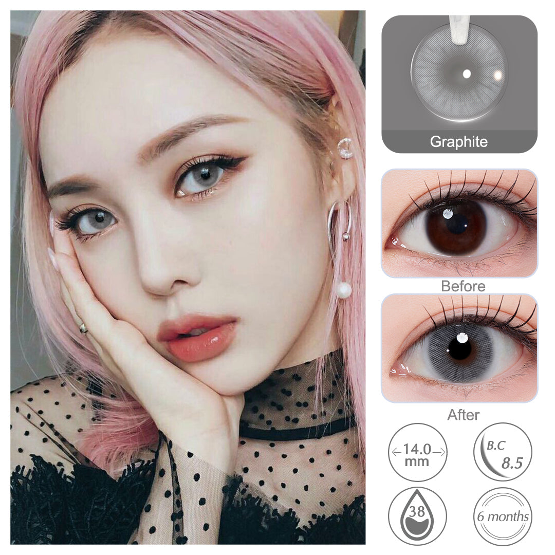 Queen Graphite Colored Contacts Secondary image