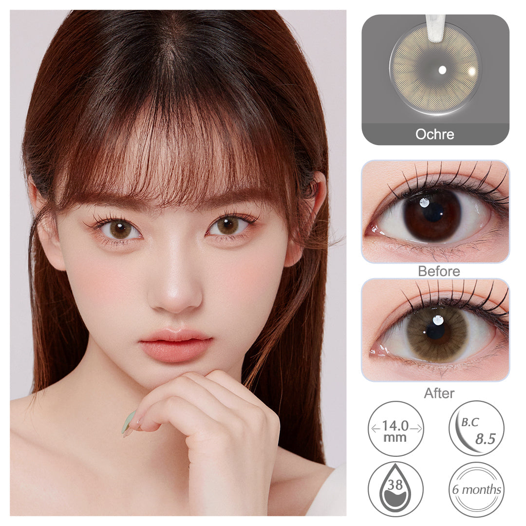 Queen Ochre Colored Contacts Secondary image