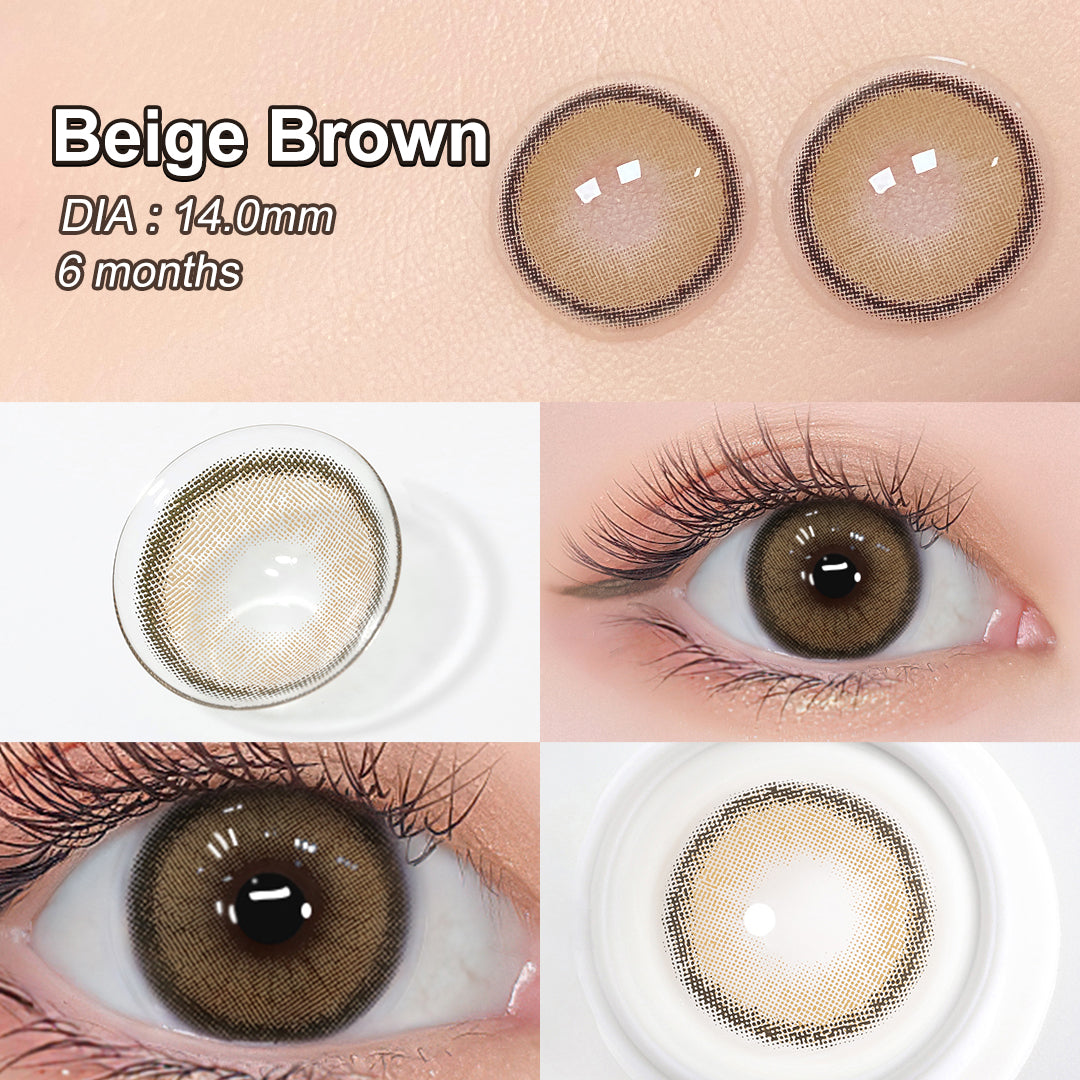 Roze Beige Brown Colored Contacts