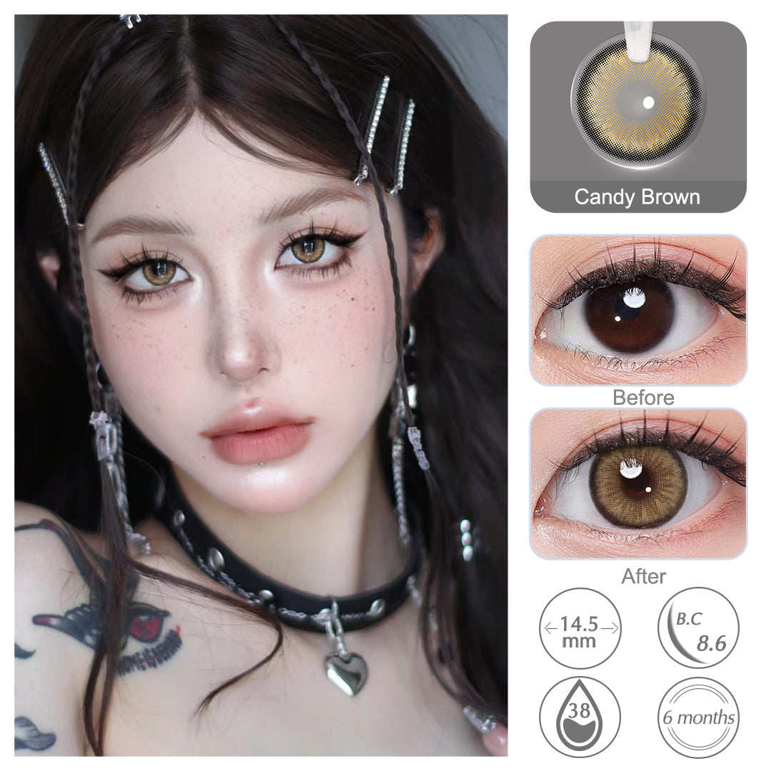 Diamond Candy Brown Colored Contacts Secondary image