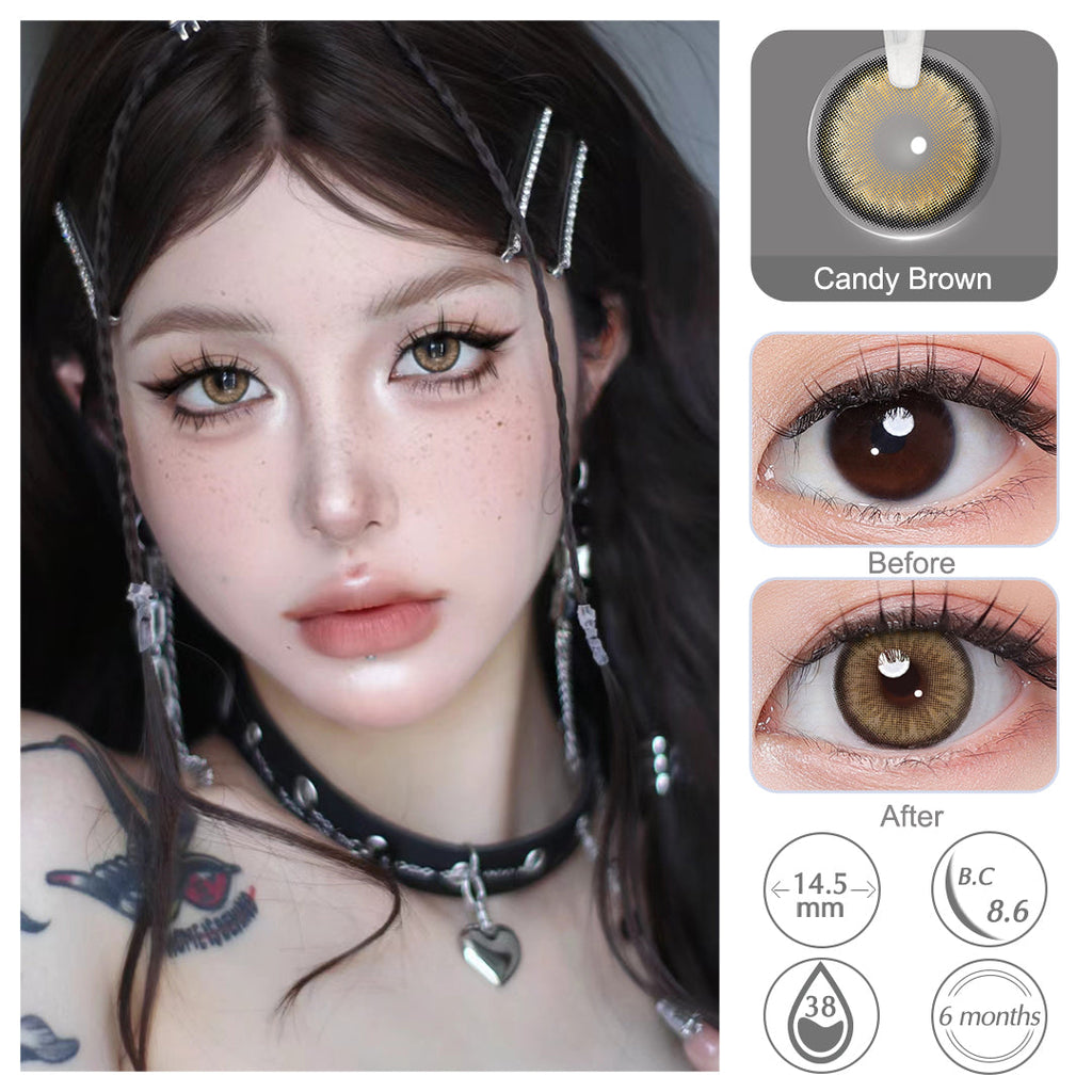 Diamond Candy Brown Colored Contacts