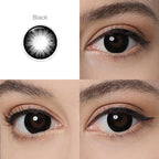 Supersize Black Colored Contacts