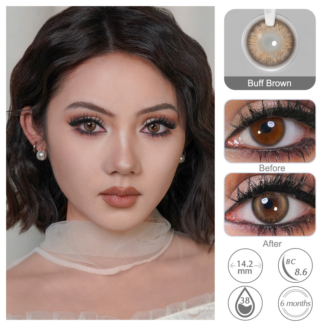 BLUSH GIRL Buff Brown Colored Contacts Secondary image