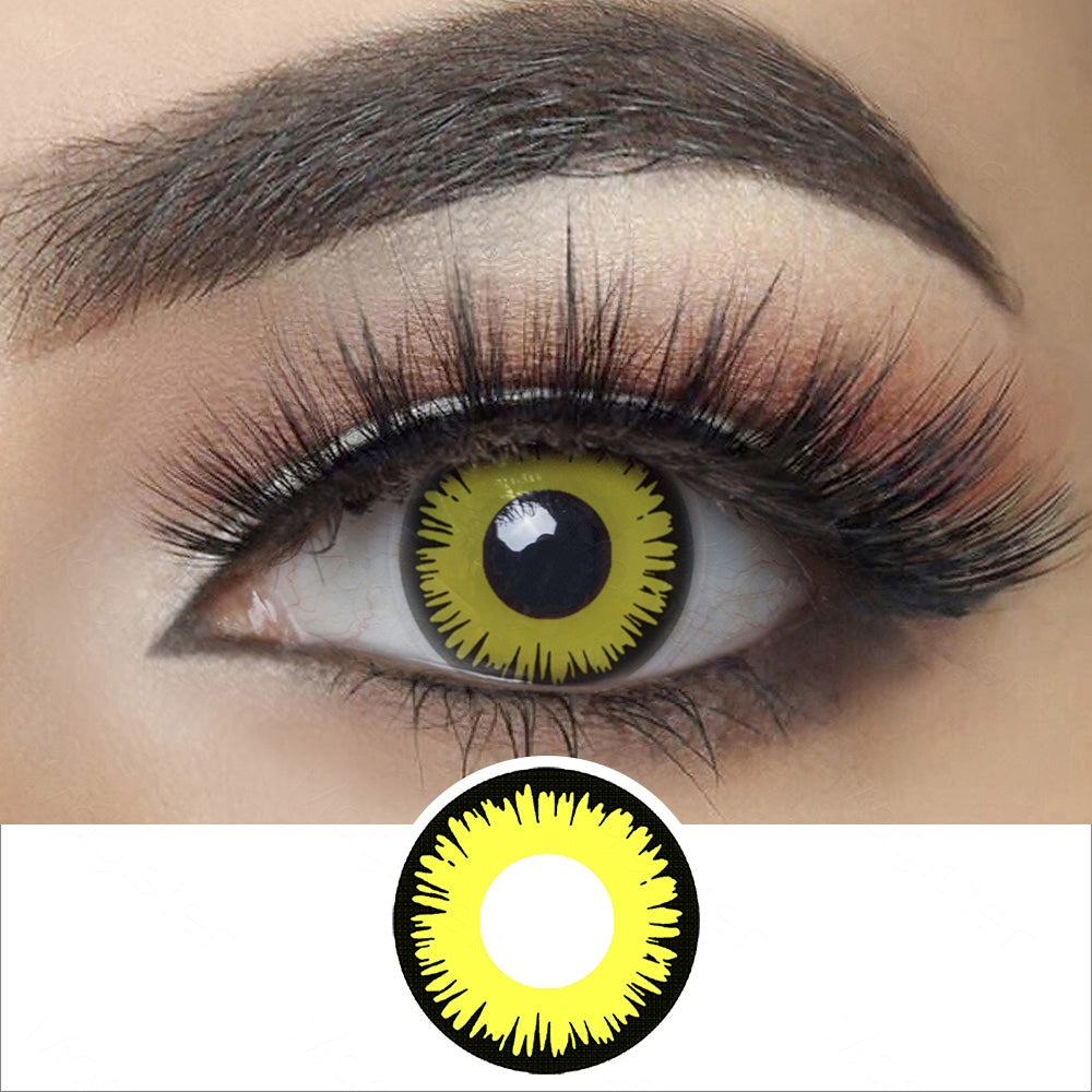 Yellow Solar Eclipse Contact Lenses