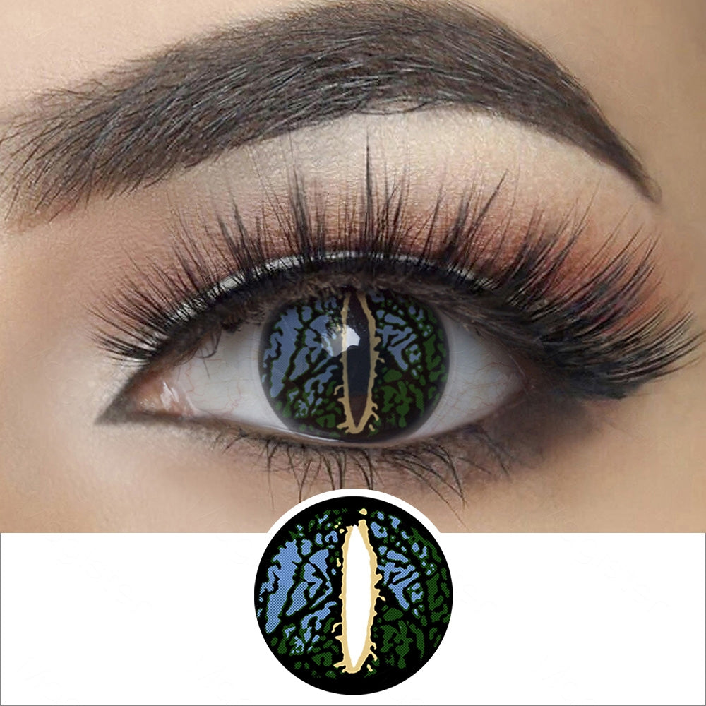 Green Lizard Eye Contacts