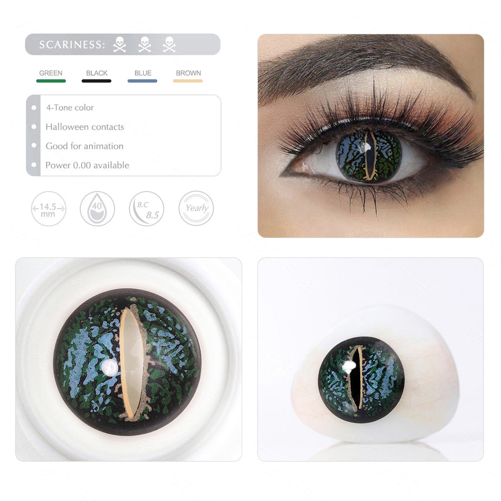 Green Lizard Eye Contacts