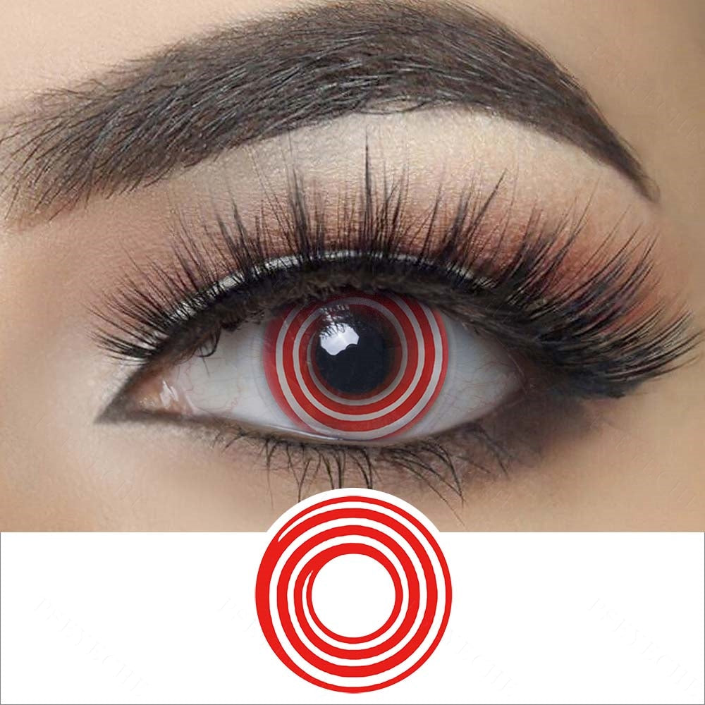 Red Spiral Halloween Contacts Main image