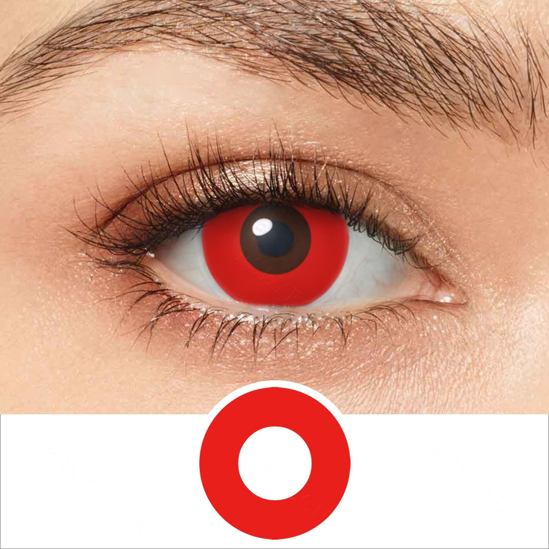Solid Red Contact Lenses Main image