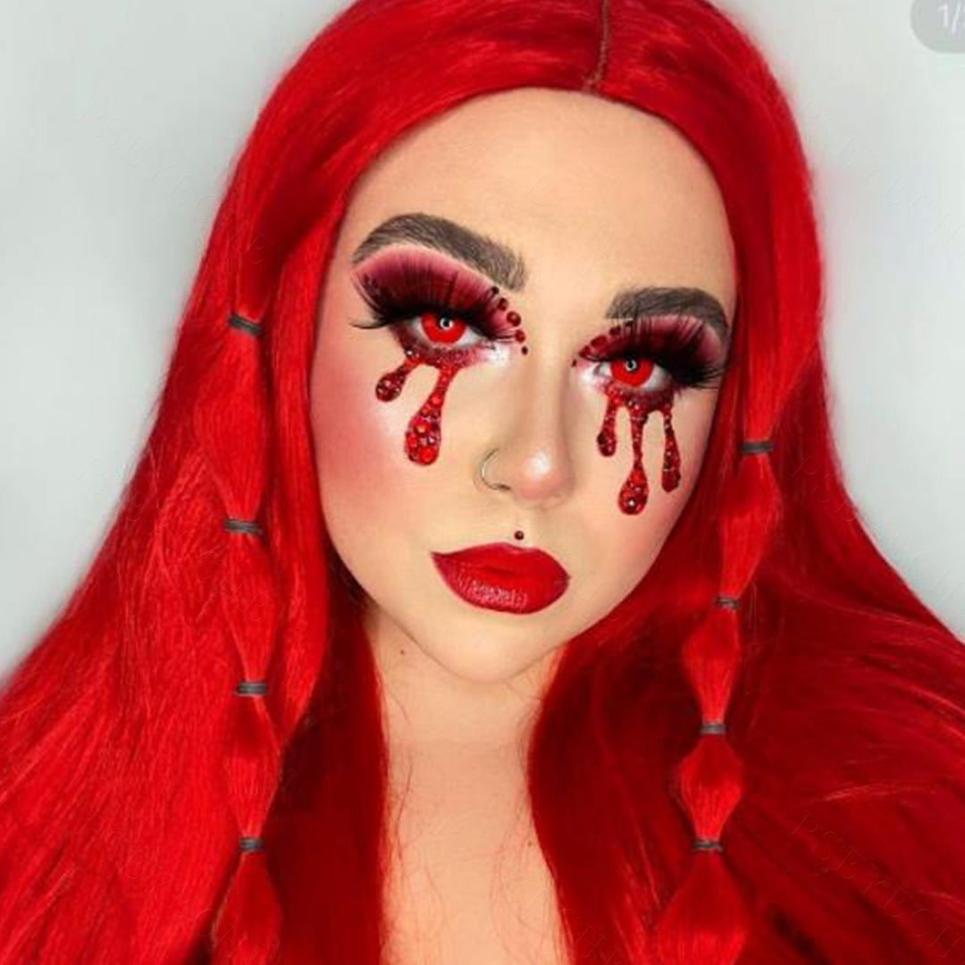 Solid Red Contact Lenses