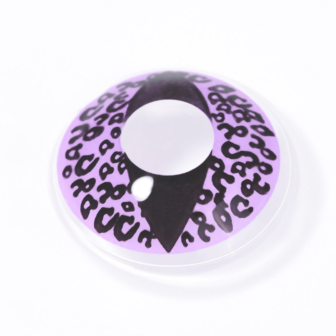 Violet Cheetah Cat Eye Contacts Secondary image