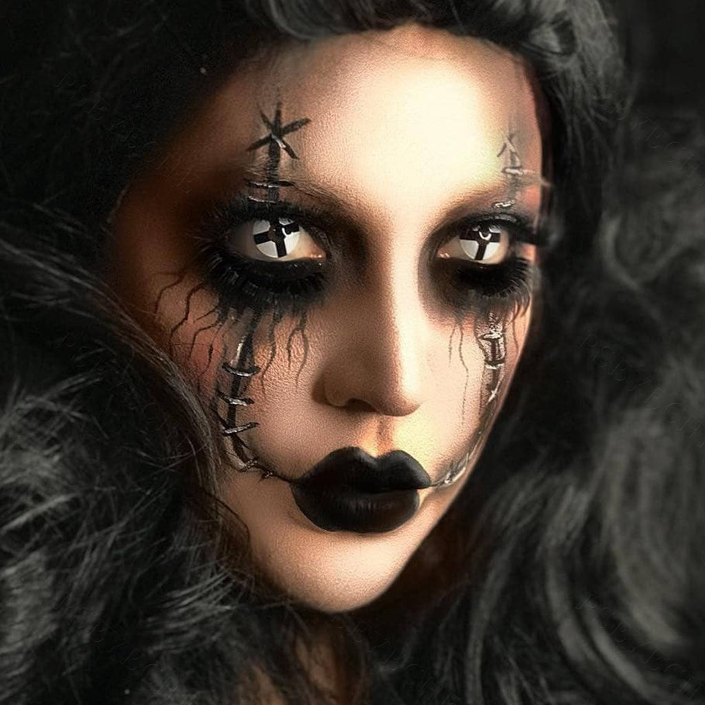 Black And White Cross Contacts
