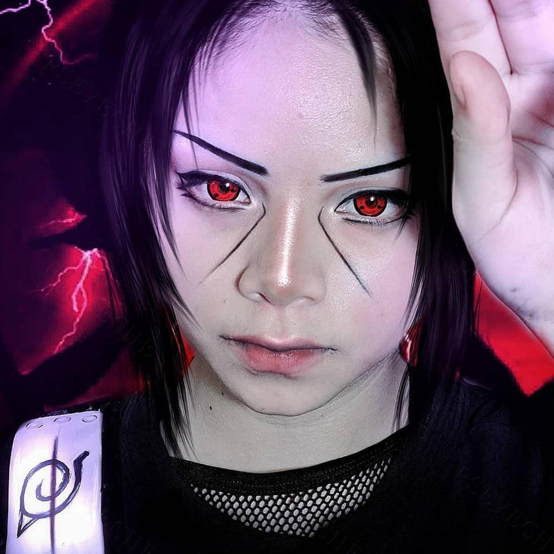 Sasuke 3 Tomoe Sharingan Eye Contacts (Prescription)
