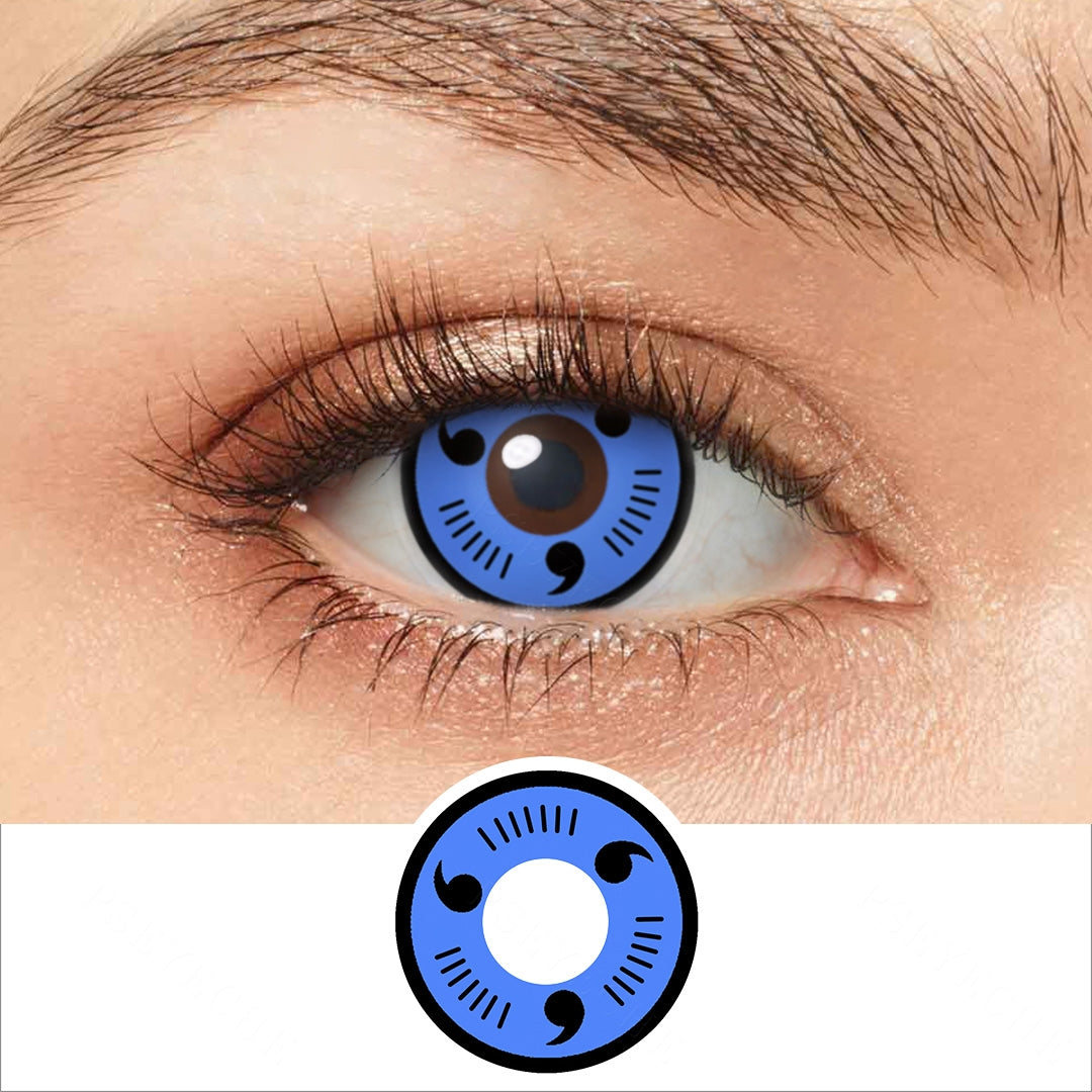 Blue 3 Tomoe Sharingan Eye Contacts Main image